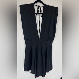 Bluzat Black Mini Draped Jumpsuit NWT Size Large